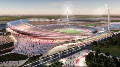 A 3D view of upcoming Athletics Stadium at Gujarat Police Academy, Gandhinagar.