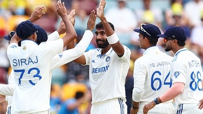 India's Jasprit Bumrah with teammates celebrate the dismissal of Australia's Usman Khawaja (BCCI- X) India's Jasprit Bumrah with teammates celebrate the dismissal of Australia's Usman Khawaja (BCCI- X)