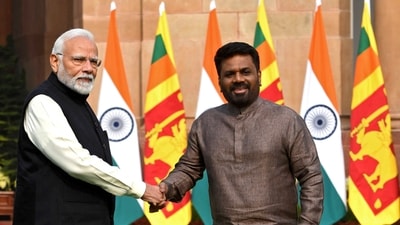 Sri Lanka's President Anura Kumara Dissanayake and India's Prime Minister Narendra Modi in New Delhi. (REUTERS)