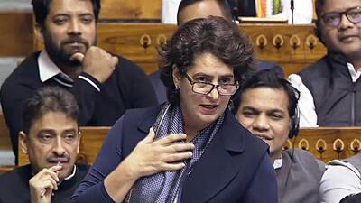Priyanka Gandhi was speaking at the Lok Sabha’s Question Hour during the ongoing winter session. (ANI file photo) Priyanka Gandhi was speaking at the Lok Sabha’s Question Hour during the ongoing winter session. (ANI file photo)