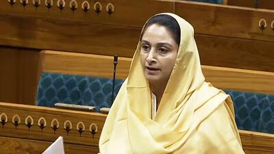 SAD MP Harsimrat Kaur Badal speaks in Lok Sabha during the winter session of the Parliament, in New Delhi on Monday. (Sansad TV) SAD MP Harsimrat Kaur Badal speaks in Lok Sabha during the winter session of the Parliament, in New Delhi on Monday. (Sansad TV)