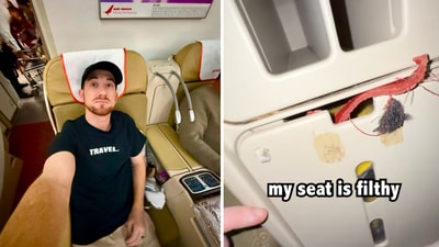 Drew Binsky said he was travelling from London to Amritsar on an Air India flight and described it as "pathetic". (Instagram/drewbinksy) Drew Binsky said he was travelling from London to Amritsar on an Air India flight and described it as "pathetic". (Instagram/drewbinksy)