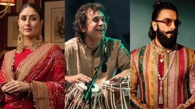 Kareena Kapoor and Ranveer Singh paid tribute to Zakir Hussain. Kareena Kapoor and Ranveer Singh paid tribute to Zakir Hussain.