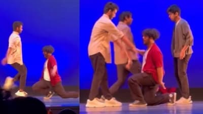 Indian students in Boston wowed audiences with a high-energy dance to Chuttamalle. (Instagram/charan.pasumarti) Indian students in Boston wowed audiences with a high-energy dance to Chuttamalle. (Instagram/charan.pasumarti)