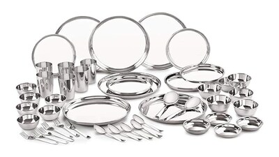 Stainless steel dinner sets to stock up your kitchen with the ultimate serving set. Stainless steel dinner sets to stock up your kitchen with the ultimate serving set.
