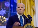President Joe Biden speaks during a Hanukkah reception in the East Room of the White House in Washington, Monday, Dec. 16, 2024. AP/PTI(AP12_17_2024_000020B)