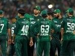 Pakistan's players wait for a decision during the second T20 International cricket match between South Africa and Pakistan. (AP Photo/Themba Hadebe) Pakistan's players wait for a decision during the second T20 International cricket match between South Africa and Pakistan. (AP Photo/Themba Hadebe)
