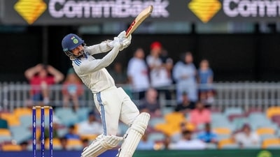 India's Akash Deep sends one into the stands (AP) India's Akash Deep sends one into the stands (AP)