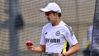 India's team coach Gautam Gambhir looks on during a practice session (AFP) India's team coach Gautam Gambhir looks on during a practice session (AFP)