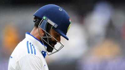 Virat Kohli had another flop outing with the bat as he scored just 3 and got dismissed once again while poking the outside off-stump delivery and got caught behind. (AAP Image via REUTERS)