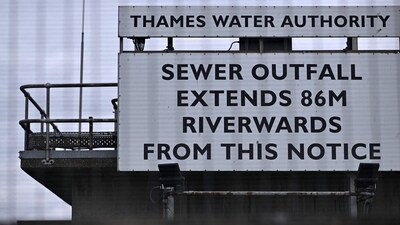 By permitting water corporations to discharge raw sewage into tributaries even when it wasn't raining, the UK government and regulators violated the law. (AFP)