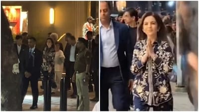 Nita Ambani seen in Bengaluru during a shopping spree. Nita Ambani seen in Bengaluru during a shopping spree.