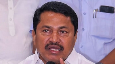 Maharashtra Congress chief Nana Patole addresses a press conference at Tilak Bhavan, in Mumbai (PTI)