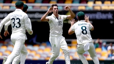 Pat Cummins has been the pick of the bowler for Australia this innings and claimed four wickets so far. (AFP) Pat Cummins has been the pick of the bowler for Australia this innings and claimed four wickets so far. (AFP)