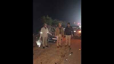 The accident spot on Yamuna Expressway