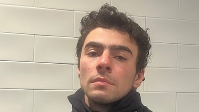 Luigi Mangione, 26, a suspect in the New York City killing of UnitedHealth executive Brian Thompson, poses shortly after being discovered by police at a McDonald's restaurant in Altoona, Pennsylvania, U.S. December 9, 2024.  Pennsylvania State Police/Handout via REUTERS  THIS IMAGE HAS BEEN SUPPLIED BY A THIRD PARTY. THIS PICTURE WAS PROCESSED BY REUTERS TO ENHANCE QUALITY. AN UNPROCESSED VERSION HAS BEEN PROVIDED (via REUTERS)