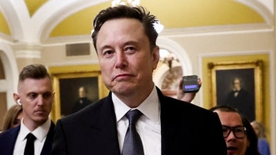 Tesla CEO Elon Musk's net worth reached a record high of $500 billion on Tuesday. (REUTERS)