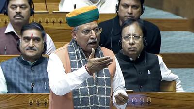 Union Minister Arjun Ram Meghwal speaks in Lok Sabha during the Winter Session of Parliament, in New Delhi on Tuesday. (ANI) Union Minister Arjun Ram Meghwal speaks in Lok Sabha during the Winter Session of Parliament, in New Delhi on Tuesday. (ANI)
