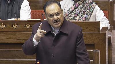 Union health minister JP Nadda speaks in the Rajya Sabha on Tuesday. (PTI Photo) Union health minister JP Nadda speaks in the Rajya Sabha on Tuesday. (PTI Photo)