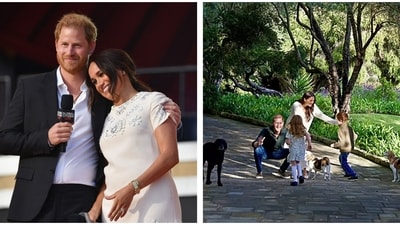 Prince Harry and Meghan Markle shared a picture of Lilibet, 3, and Archie, 5. Prince Harry and Meghan Markle shared a picture of Lilibet, 3, and Archie, 5.