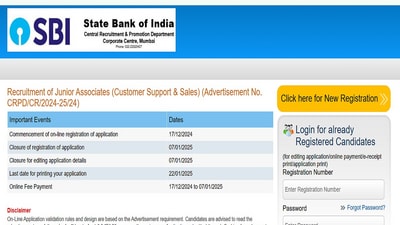SBI Clerk Recruitment 2024: Registration begins for 13735 JA posts, direct link SBI Clerk Recruitment 2024: Registration begins for 13735 JA posts, direct link