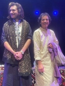 Ustad Zakir Hussain's last concert was with santoor player Rahul Sharma Ustad Zakir Hussain's last concert was with santoor player Rahul Sharma