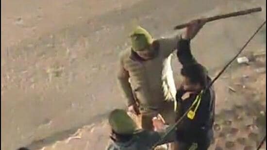 A video of the fight was also captured by residents and later shared widely on social media. HT could not independently verify the authenticity of the videos. (HT Photo)