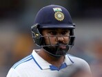 India's captain Rohit Sharma reacts as he walks off the ground due to bad light on day three of the third cricket Test match between Australia and India at The Gabba in Brisbane India's captain Rohit Sharma reacts as he walks off the ground due to bad light on day three of the third cricket Test match between Australia and India at The Gabba in Brisbane