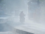 Mumbai, India- October 26, 2023: Residents of Shree Krishna Nagar, near Dhobi Ghat at Borivali area complain of air pollution in their area due to construction/ road works, in Mumbai, India, Thursday, Oct 26, 2023. (Photo by Vijay Bate/HT Photo) Mumbai, India- October 26, 2023: Residents of Shree Krishna Nagar, near Dhobi Ghat at Borivali area complain of air pollution in their area due to construction/ road works, in Mumbai, India, Thursday, Oct 26, 2023. (Photo by Vijay Bate/HT Photo)