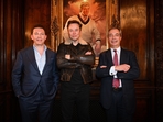 Farage (R) had an hour-long meeting with Elon Musk at Donald Trump’s Mar-a-Lago resort in Florida's Palm Beach