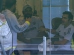 India's Virat Kohli, Rohit Sharma and Gautam Gambhir celebrate in the dressing room India's Virat Kohli, Rohit Sharma and Gautam Gambhir celebrate in the dressing room