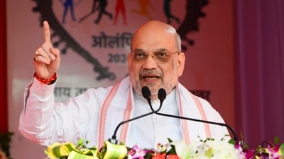 Amit Shah said Congress governments never built the Ambedkar memorial. (PTI file photo) Amit Shah said Congress governments never built the Ambedkar memorial. (PTI file photo)
