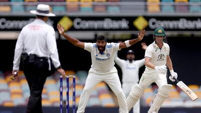 India’s Jasprit Bumrah in action in Brisbane. (AFP)