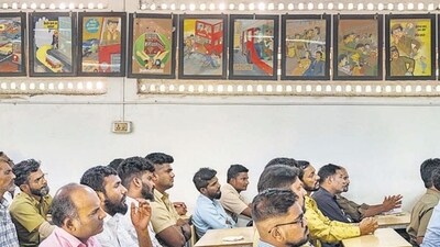 Mumbai, India - Dec. 17, 2024: This BEST Training Center in Dindoshi is the only one where the authorities train 5400 drivers each year. They have 3 days of learning sessions for new drivers from wet lease operators while one day refresher course for their own drivers in Mumbai, India, on Tuesday, December 17, 2024. (Photo by Satish Bate/ Hindustan Times) (Hindustan Times) Mumbai, India - Dec. 17, 2024: This BEST Training Center in Dindoshi is the only one where the authorities train 5400 drivers each year. They have 3 days of learning sessions for new drivers from wet lease operators while one day refresher course for their own drivers in Mumbai, India, on Tuesday, December 17, 2024. (Photo by Satish Bate/ Hindustan Times) (Hindustan Times)