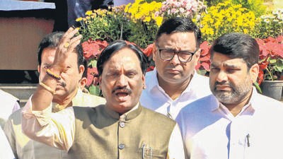 Nagpur: Leader of Opposition in Maharashtra Legislative Council Ambadas Danve speaks with the media during the Winter session of Maharashtra Legislative Assembly, at Vidhan Bhavan in Nagpur, Wednesday, Dec. 18, 2024. (PTI Photo)(PTI12_18_2024_000316B) (PTI) Nagpur: Leader of Opposition in Maharashtra Legislative Council Ambadas Danve speaks with the media during the Winter session of Maharashtra Legislative Assembly, at Vidhan Bhavan in Nagpur, Wednesday, Dec. 18, 2024. (PTI Photo)(PTI12_18_2024_000316B) (PTI)