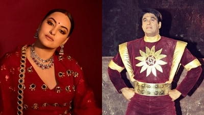 Sonakshi Sinha and Mukesh Khanna (as Shaktimaan) Sonakshi Sinha and Mukesh Khanna (as Shaktimaan)