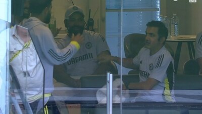 India's Virat Kohli, Rohit Sharma and Gautam Gambhir celebrate in the dressing room India's Virat Kohli, Rohit Sharma and Gautam Gambhir celebrate in the dressing room