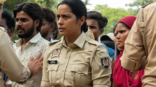Shahana Goswami in a still from Santosh. Shahana Goswami in a still from Santosh.