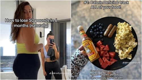 Nadiya kept track of her calorie intake during weight loss. Nadiya kept track of her calorie intake during weight loss.