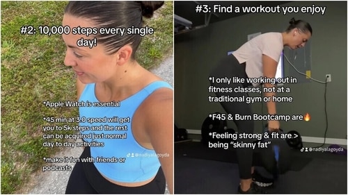 She walked 10k steps daily and did a workout she enjoyed. She walked 10k steps daily and did a workout she enjoyed.