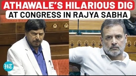 Athawale Targets Cong In ‘Poetic’ Speech | Rajya Sabha |  Constitution Debate
