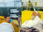 Defence Minister Rajnath Singh visited the injured MPs at the hospital. Defence Minister Rajnath Singh visited the injured MPs at the hospital.