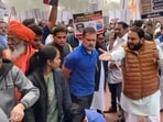 Leader of Opposition in the Lok Sabha Rahul Gandhi visits BJP MP Pratap Chandra Sarangi who got injured after clashes between India Bloc and NDA MPs. Leader of Opposition in the Lok Sabha Rahul Gandhi visits BJP MP Pratap Chandra Sarangi who got injured after clashes between India Bloc and NDA MPs.