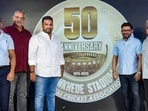 Mumbai Cricket Association officials at the logo launch of 50 years of Wankhede Stadium. Mumbai Cricket Association officials at the logo launch of 50 years of Wankhede Stadium.