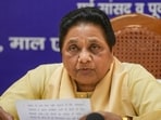 Lucknow: Bahujan Samaj Party (BSP) chief Mayawati addresses a press conference at her residence.