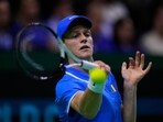 Italy's Jannik Sinner in action. Italy's Jannik Sinner in action.