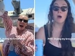 Influencer Sarah Stevenson offered her breast milk to a teammate at a boat party. Influencer Sarah Stevenson offered her breast milk to a teammate at a boat party.