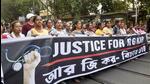 Junior doctors and citizens take out a rally demanding justice for the RG Kar junior doctor who was raped and murdered in August. (PTI Photo)