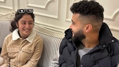Ranbir Kapoor's niece Samara meets AP Dhillon. Ranbir Kapoor's niece Samara meets AP Dhillon.
