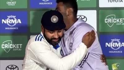 India's Captain Rohit Sharma shares a warm hug with Ravichandran Ashwin during a press conference (ANI) India's Captain Rohit Sharma shares a warm hug with Ravichandran Ashwin during a press conference (ANI)